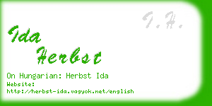 ida herbst business card